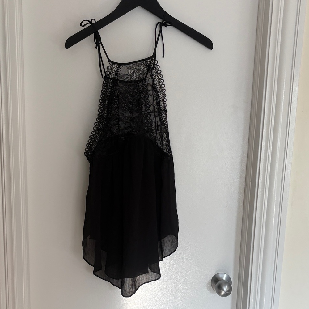 Victoria's Secret Black Lace Chemise